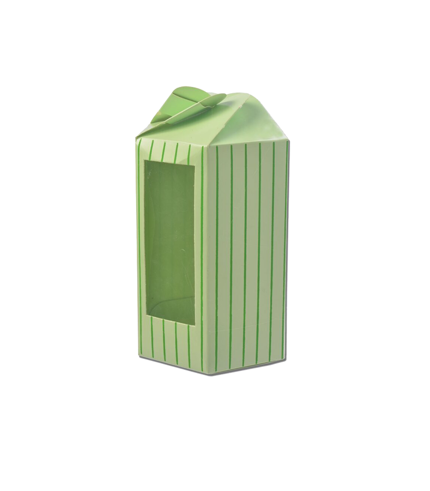 Printed Green Hexaganol Box Tall - Pack Of 10