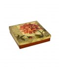 Red Flower Print Box - Pack Of 10