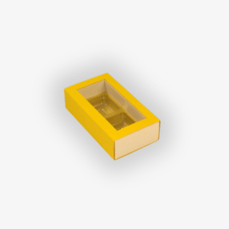 2 Laddu Box Yellow – Pack Of 10 <br><p style="font-size:15px;">(12 cm L 6.5cm W 3 cm H)</p>