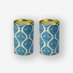 Blue Motif Cannister Pack of 10<br><p style="font-size:15px;">(6.5 cm D 11 cm H)</p>