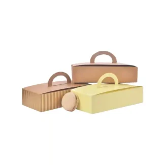 10 Macroon Assorted Handle Box <br> Pack Of 10 <br><p style="font-size:15px;">(20 X 9.5 X 5 cm)</p>