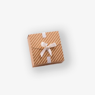Cream Ribbon Brown Box – Pack of 10 <br><p style="font-size:15px;">(6.5 X 11 X 17 cm)</p>