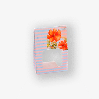 Orange Flower Pouch – Pack Of 10 <br><p style="font-size:15px;">(10.5 cm X 6 cm X 15.5 cm H)</p>