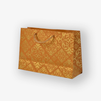 Gold Printed Bag – Long – Pack of 10 <br><p style="font-size:15px;">(12 X 8 inch W 4 inch)</p>