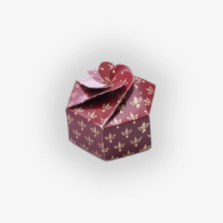 Maroon Hexa Box Small <br>Pack Of 10<p style="font-size:15px;">(Dia 4 inch Ht 2 inch)</p>