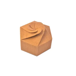 E Flute Hexaganol Box Short <br> Pack Of 10 <br><p style="font-size:15px;">(15 cm D 7.5 cm H)</p>