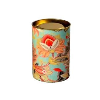 Medium Cannister with Blue Floral Print <br> Pack Of 10 <p style="font-size:15px;">(7.5 cm D, 11 cm L)</p>