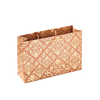 Gold Printed Bag – Long <br> Pack of 10 <br><p style="font-size:15px;">(12 X 8 inch W 4 inch)</p>