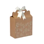 Printed Kraft Handle Box Small <br>Pack Of 10 <p style="font-size:15px;">(16.5 X 7.5 X 16 cm)</p>