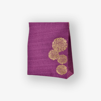 Gold Foiled Purple Pouch – Pack of 10 <br><p style="font-size:15px;">(11 cm L, 4 cm W, 13 cm H)</p>