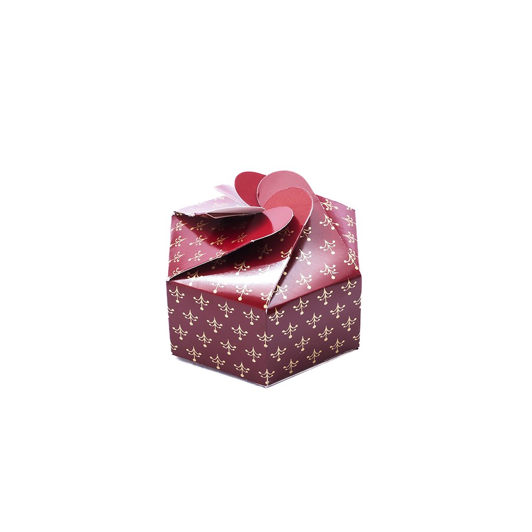 maroon hexa box small
