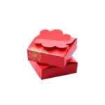 Pink Flower Design Box <br> Pack Of 10 <br><p style="font-size:15px;">(14.5 cm X 14.5 cm X 4.5 cm H)</p>
