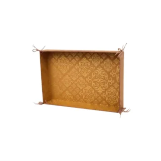 Large Gold Printed Tray <br> Pack of 5 <br><p style="font-size:15px;">(39 X 25.5 X 6 cm)</p>