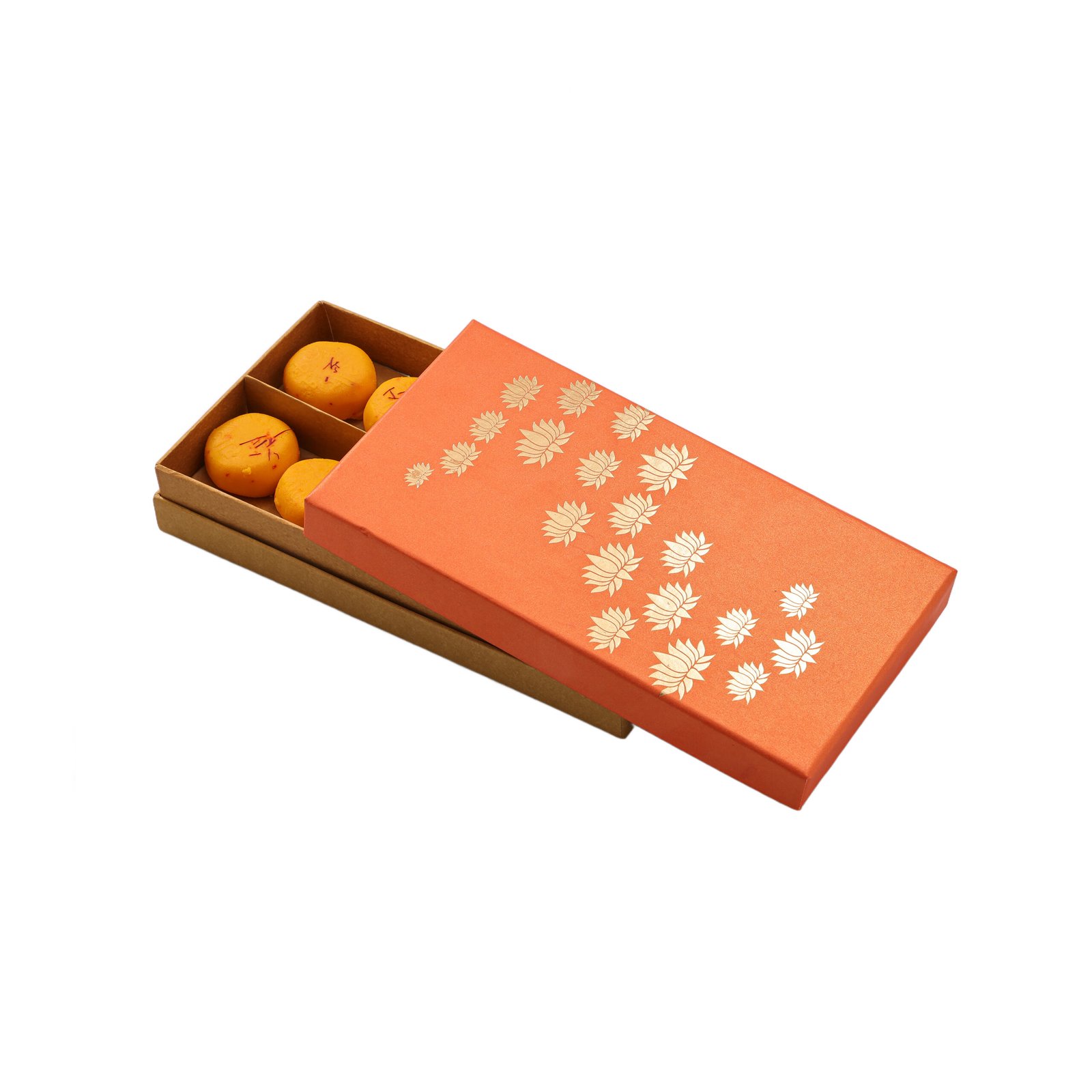 Orange Lotus Foiled Box 1