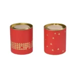 Red and gold canister  <br>Pack Of 10 <p style="font-size:15px;">(9 cm D 11 cm H)</p>