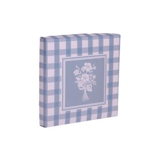 16 Cavity English Check Blue Box<br>Pack Of 10 <br><p style="font-size:15px;">(19cm L x 19cm W x 4cm H)</p>
